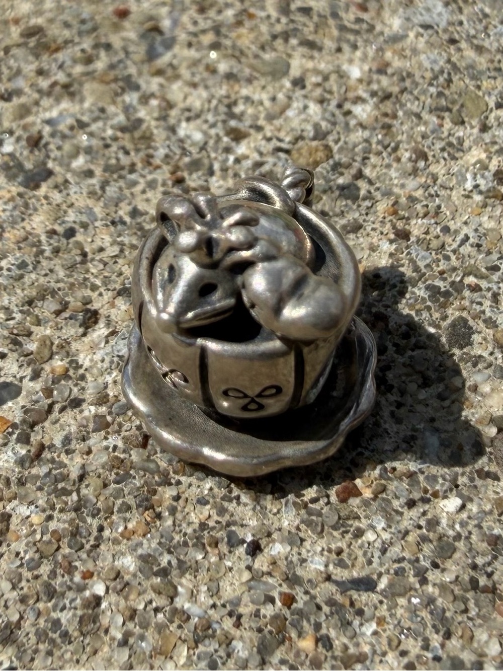 Pandora Sterling Silver Enchanted Mouse In A Teacup Charm